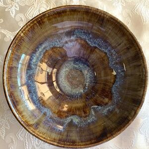 Handmade Blue & Brown Stoneware Bowl